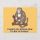 Er is geen verkeerde manier om een ressus te eten briefkaart (Voorkant)