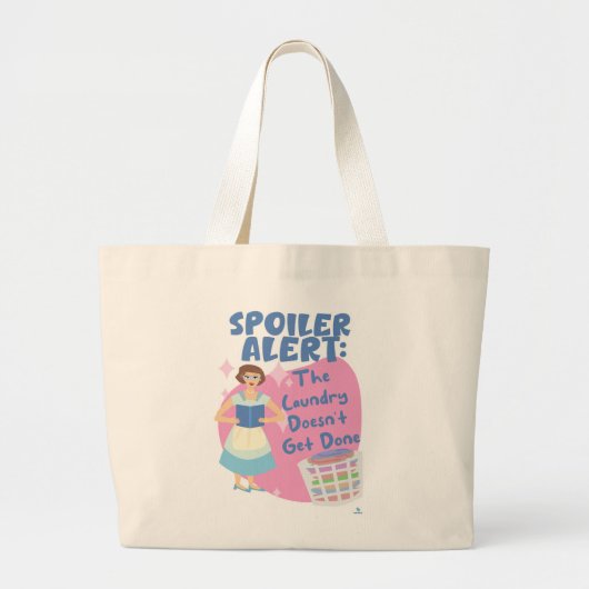 Er is geen wasserette gebeurd Reader Cartoon Wife Grote Tote Bag (Voorkant)