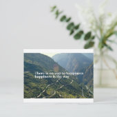 Er is geen weg naar geluk briefkaart (Staand voorkant)