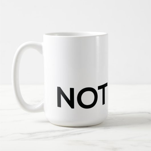 Er is geen wijn in deze Coffee-Mok. Koffiemok (Links)