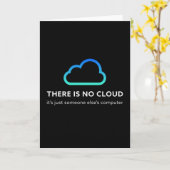 Er is geen wolk. Funny Programmer Gift Kaart (Gele Bloem)