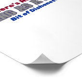 Er is geen Zoiets als een Beetje Oneerlijkheid Poster (Hoek)