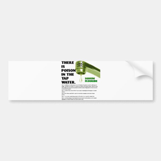 ER IS GIFT IN HET LEIDINGWATER! BUMPERSTICKER (Voorkant)