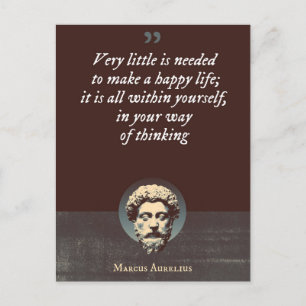 Er is heel weinig nodig om een gelukkig leven te m briefkaart