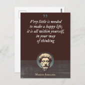 Er is heel weinig nodig om een gelukkig leven te m briefkaart (Voorkant / Achterkant)