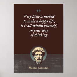 Er is heel weinig nodig om een gelukkig leven te m poster