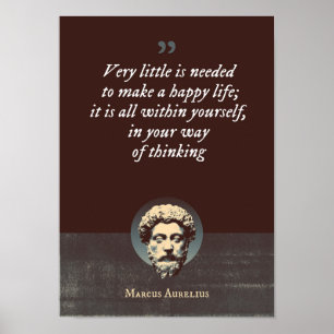 Er is heel weinig nodig om een gelukkig leven te m poster