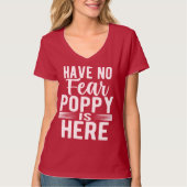 Er is hier geen angst voor papaver t-shirt (Voorkant)