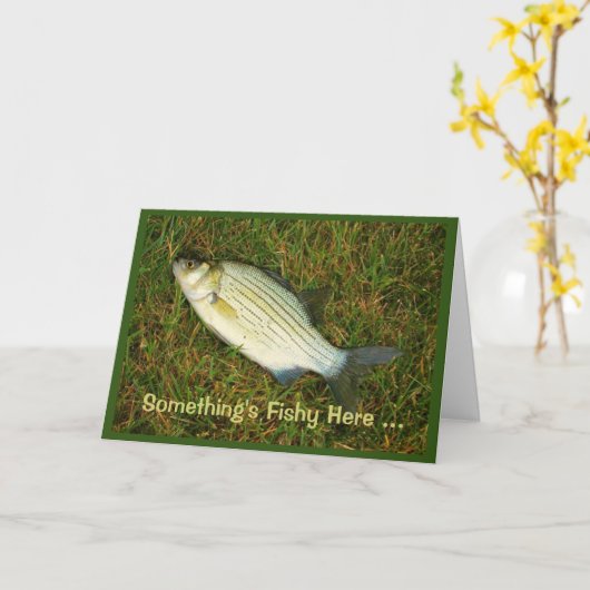 Er is hier iets aan het vissen - je ziet er nooit  kaart (Gele Bloem)