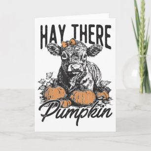 Er is Hooiberg Mooie Koe Boerderij Herfst Koe Kaart