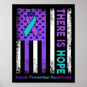 Er is hoop dat American Flag Suicide Prevention Aw Poster