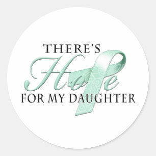 Er is Hope for Ovarian Cancer Daughter Ronde Sticker
