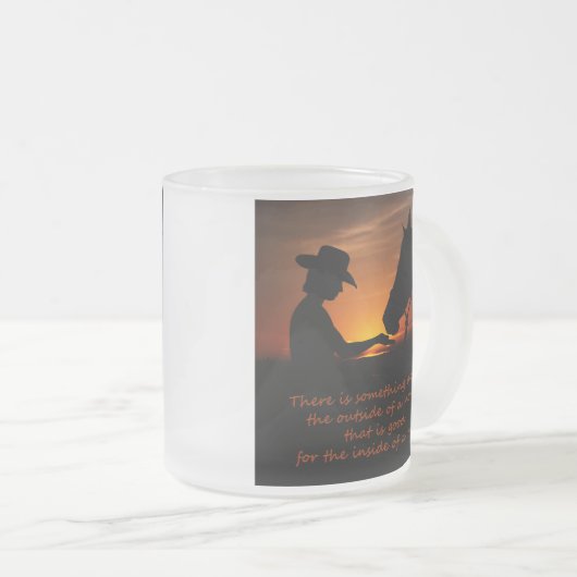 Er is iets aan de buitenkant matglas koffiemok (Voorkant rechts)