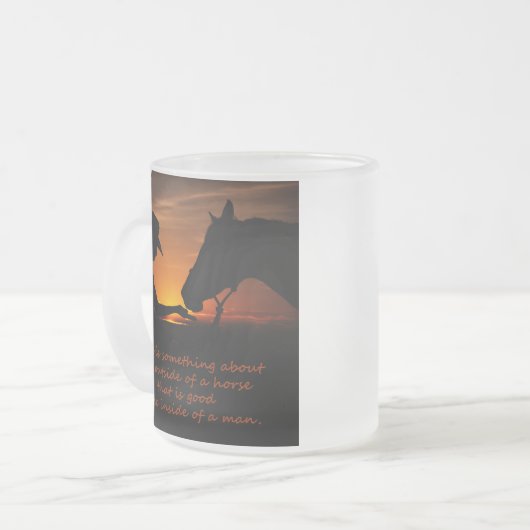 Er is iets aan de buitenkant matglas koffiemok (Voorkant links)