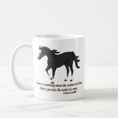 Er is iets aan de buitenkant van een paard koffiemok (Links)