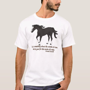 Er is iets aan de buitenkant van een paard t-shirt