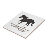 Er is iets aan de buitenkant van een paard tegeltje (Zijkant)