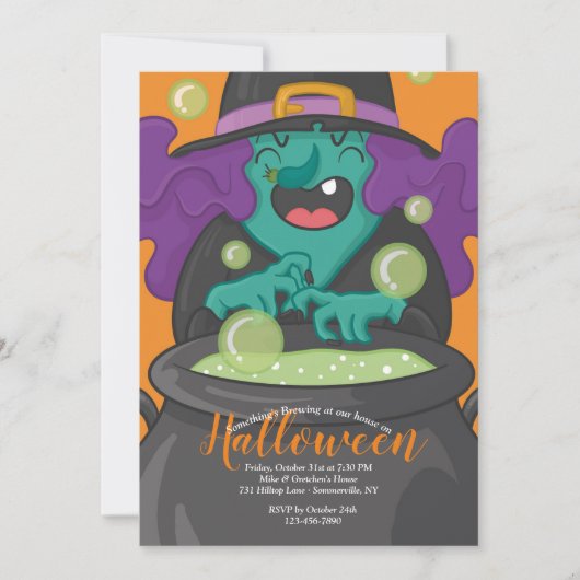 Er is iets aan de hand op Halloween Invitation Kaart (Voorkant)