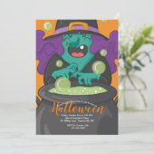 Er is iets aan de hand op Halloween Invitation Kaart (Staand voorkant)