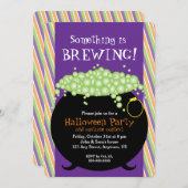 Er is iets aan het brouwen, heksenpot, Halloween f Kaart (Voorkant / Achterkant)