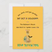 Er is iets in het uitnodigen van Halloween Party Kaart (Achterkant)