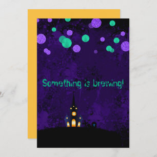 Er is iets in het uitnodigen van Halloween Party Kaart