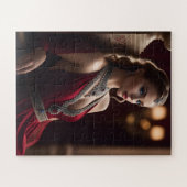 Er is iets met een mooie vrouw aan legpuzzel (Horizontaal)