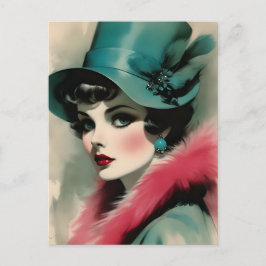 Er is iets met  mode illustrati briefkaart