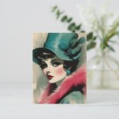 Er is iets met  mode illustrati briefkaart (Staand voorkant)