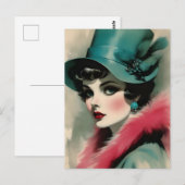 Er is iets met  mode illustrati briefkaart (Voorkant / Achterkant)