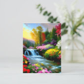 Er is iets speciaals aan kleine waterval f briefkaart (Staand voorkant)