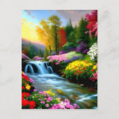 Er is iets speciaals aan kleine waterval f briefkaart (Voorkant)