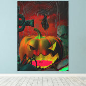 Er is iets spooky op deze manier canvas afdruk (Insitu (Houten vloer))