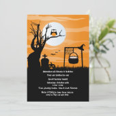 Er is iets van de Brewing Halloween Party Invitati Kaart (Staand voorkant)