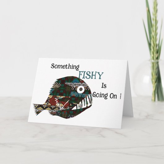 Er is iets vreemds aan de hand bedankkaart (Voorkant)