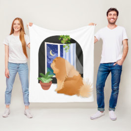 ER IS IETS WAAR Chow fleece deken white