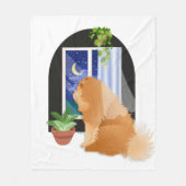 ER IS IETS WAAR Chow fleece deken white (Voorkant)