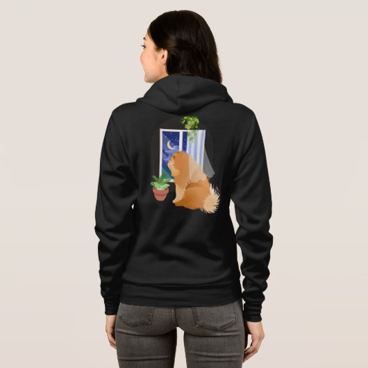 ER IS IETS WAAR Chow zipper BACK/FRONT art Hoodie (Achterkant volledig)