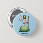 Er is Jezus. Ronde Button 5,7 Cm (Voorkant /achterkant)