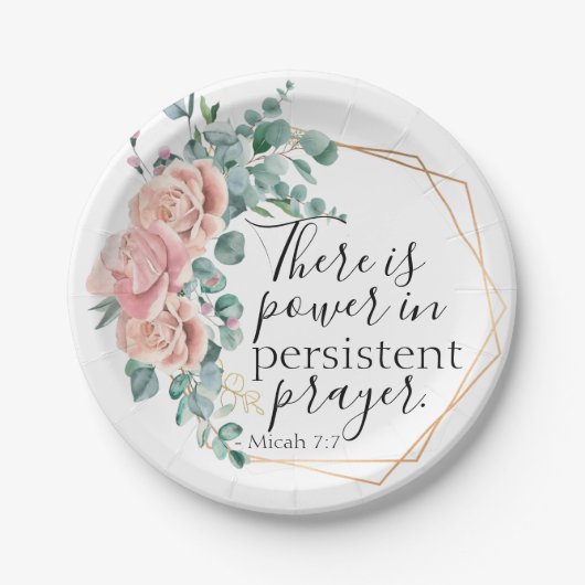 Er is kracht in gebed papieren bordje (Voorkant)