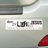 Er is leven in Jezus bumpersticker (Op auto)