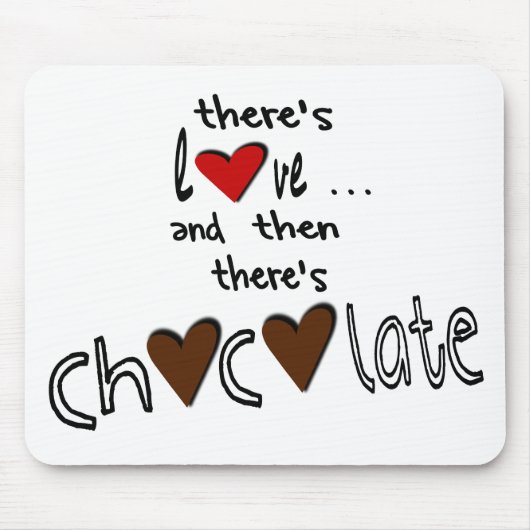 Er is liefde. . . En dan is er Chocolade Muismat (Voorkant)