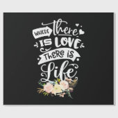 Er is liefde voor leven cadeaupapier (Vlak)