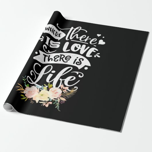 Er is liefde voor leven cadeaupapier (Uitgerold)