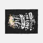 Er is liefde voor leven fleece deken (Voorkant (Horizontaal))
