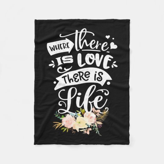 Er is liefde voor leven fleece deken (Voorkant)