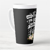 Er is liefde voor leven latte mok (Linkerhoek)