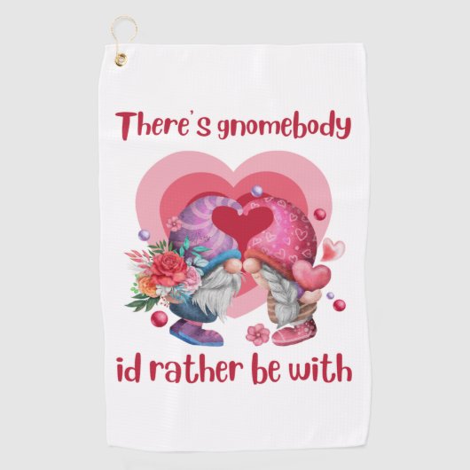 Er is liever niemand bij golfhanddoek (Voorkant)