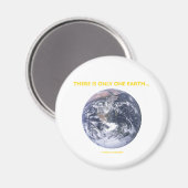Er is maar één aarde... (Blauwe Marmeren Aarde) Magneet (Voorkant / Achterkant)