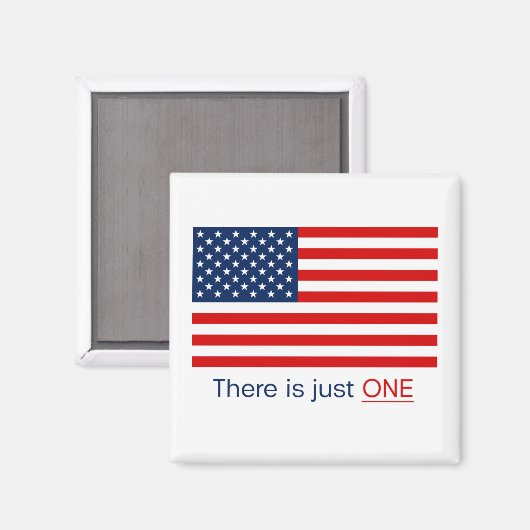 Er is maar één Amerikaanse vlag. Magnet (Voorkant / Achterkant)